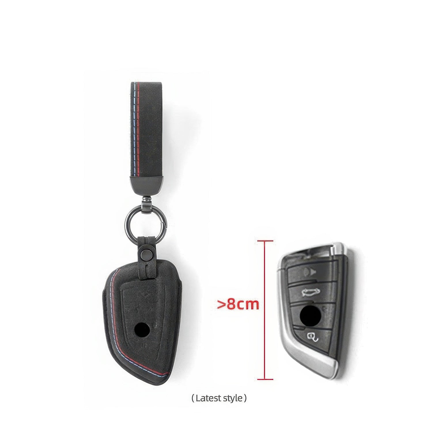 Alcantara Key Case and Keychain for BMW E-, F-, and G-Chassis