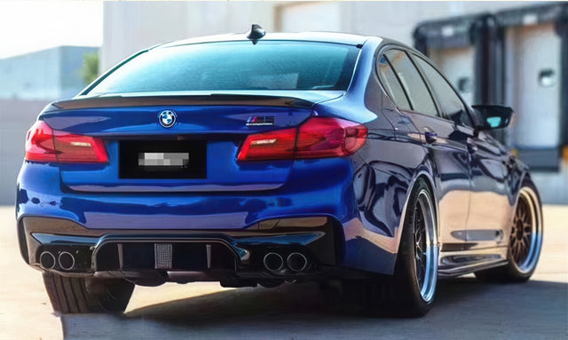 Carbon Fiber Rear Diffuser with LED Brake Light for BMW F90 M5