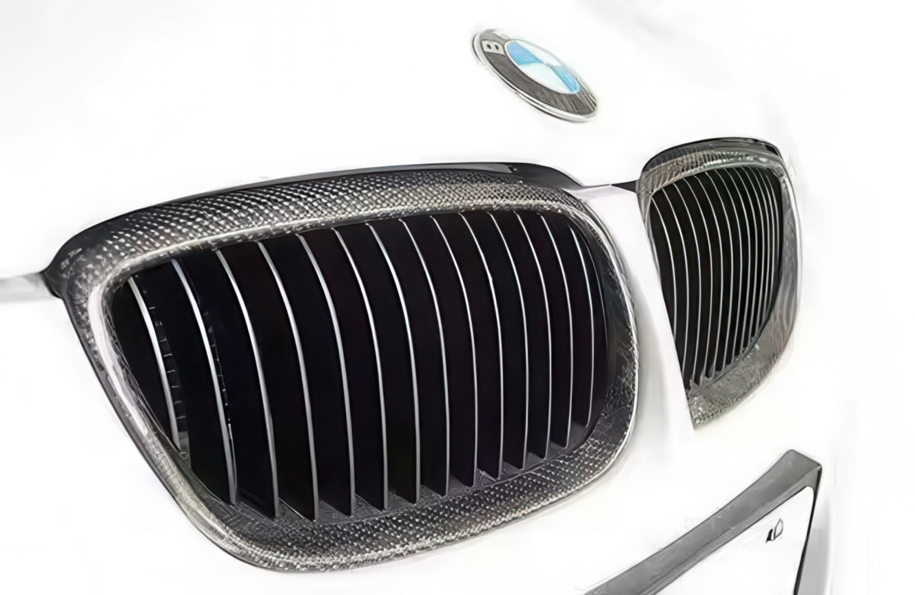 Carbon Fiber Single or Double-Slat Front Grille for BMW E92 E93 M3 LCI