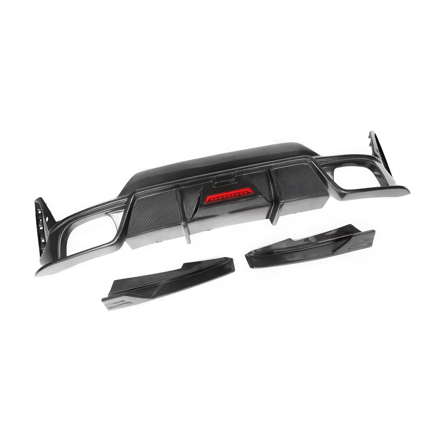 Dry Carbon Fiber or ABS LED Rear Diffuser for BMW G20 LCI M Sport 2023+