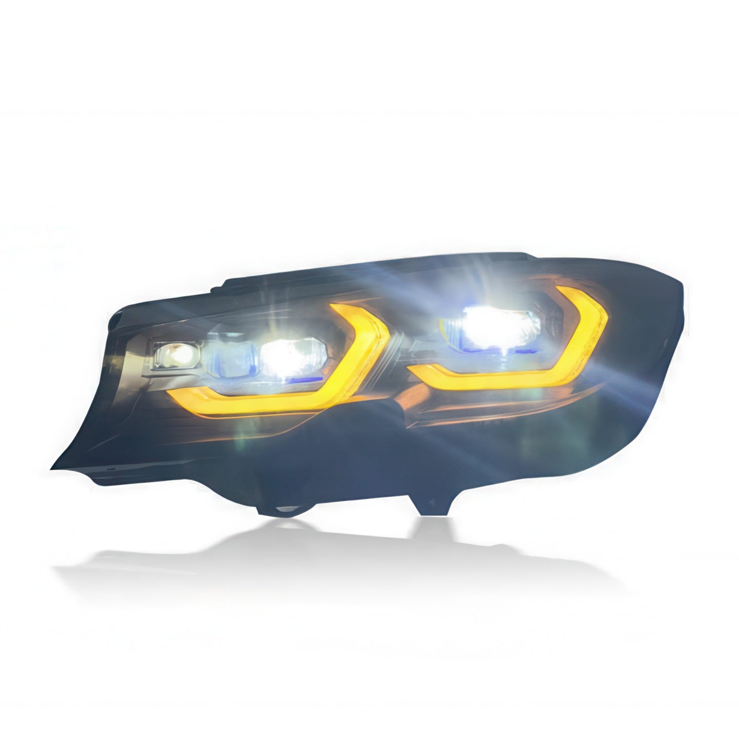 Dual-Color Yellow or White M3 Style Laser Headlights for BMW G20 Pre-LCI 2019-2022