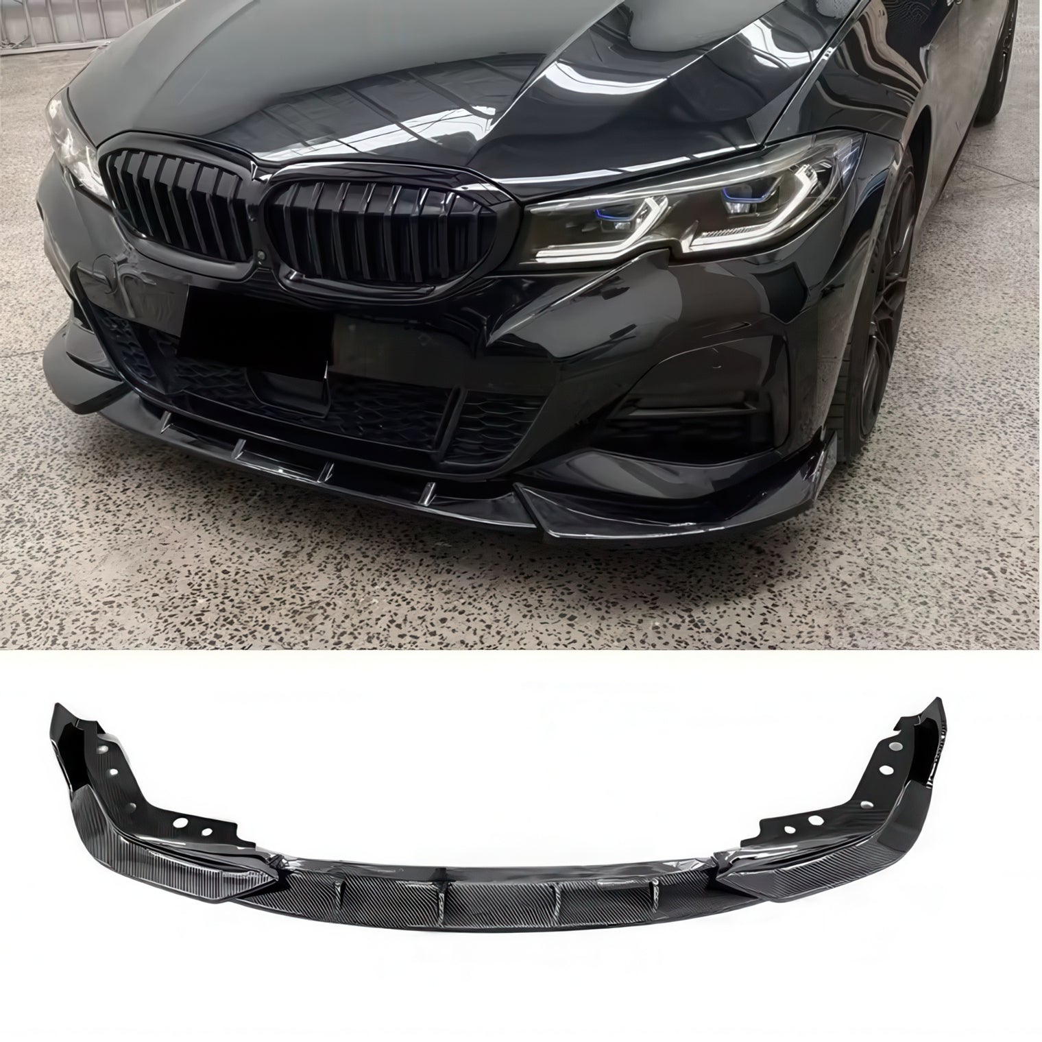 FD Style Carbon-Look ABS Front Lip for BMW G20 G28 330i & M340i