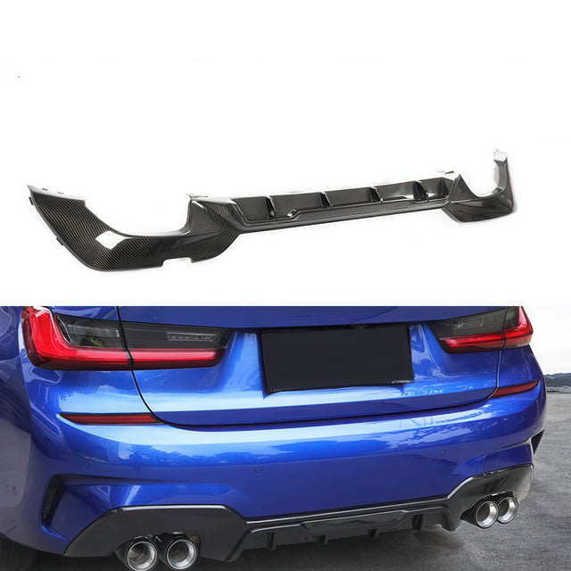 M Style Carbon Fiber Rear Diffuser for BMW G20 M340i 2020-2022