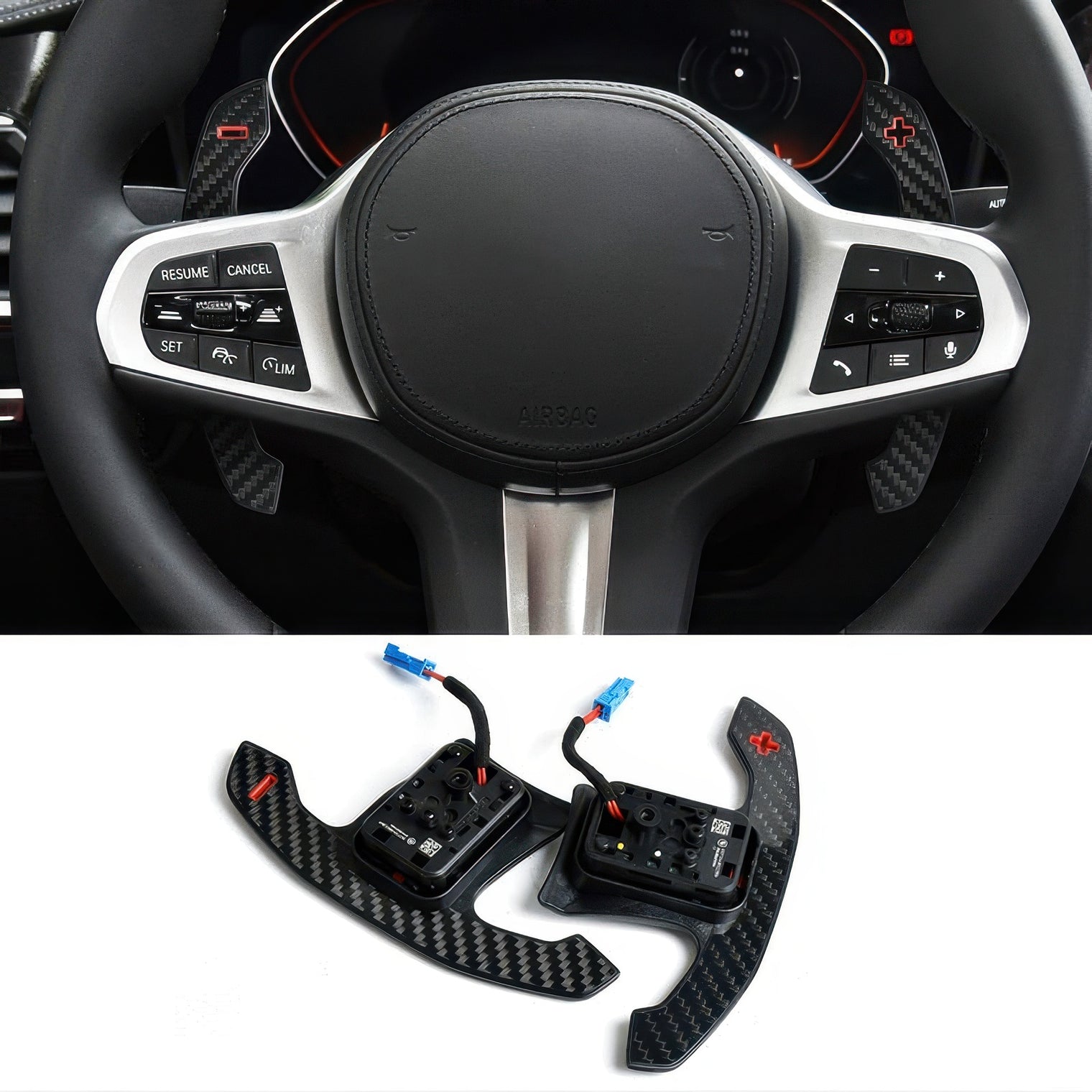 M Style Carbon Fiber Paddle Shifters for BMW G-Series G20 G22 G30 G42 G80 G82 G87 F90