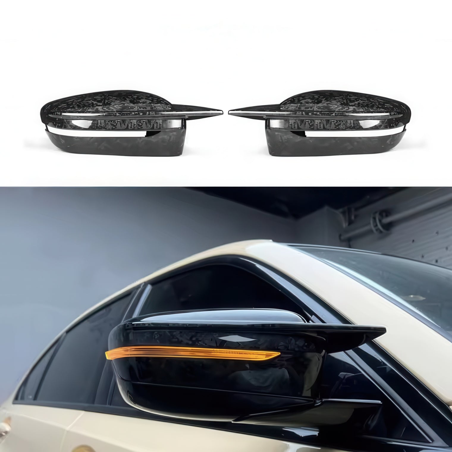 M Style Forged Carbon Fiber Mirror Caps for BMW G-Chassis