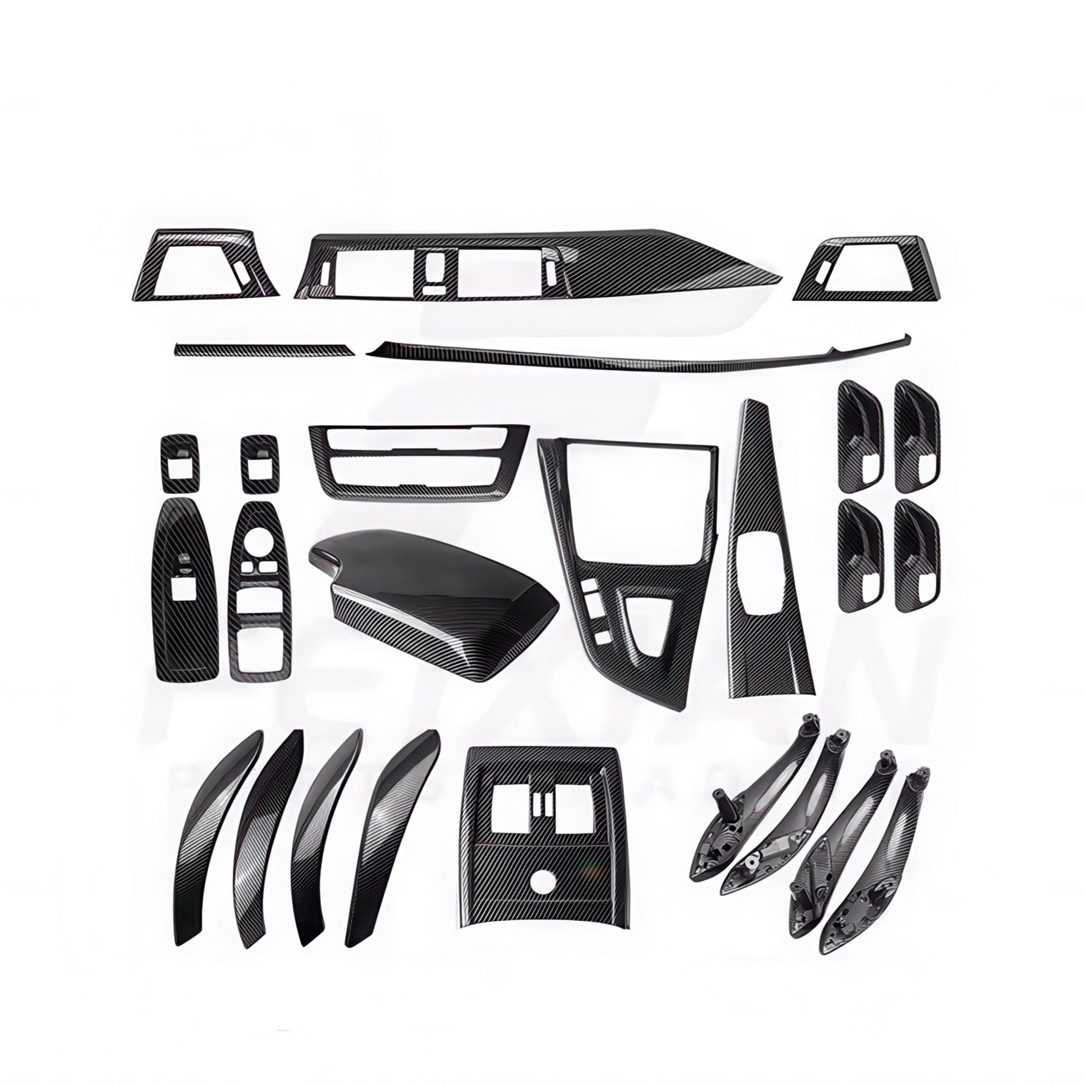 20-Piece Carbon-Look ABS Interior Trim Set for BMW F30 F32 3 Series & 4 Series