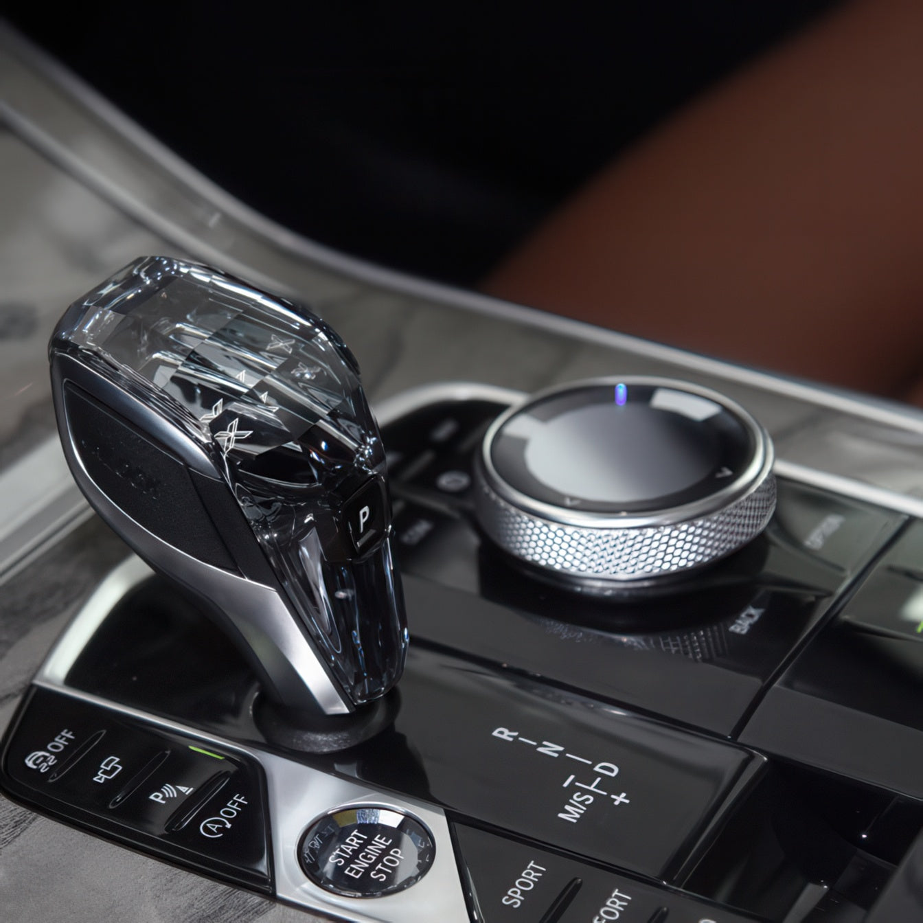 3-Piece Crystal Gear Shift, iDrive and Start Button Set for BMW G20 G22 3 & 4 Series
