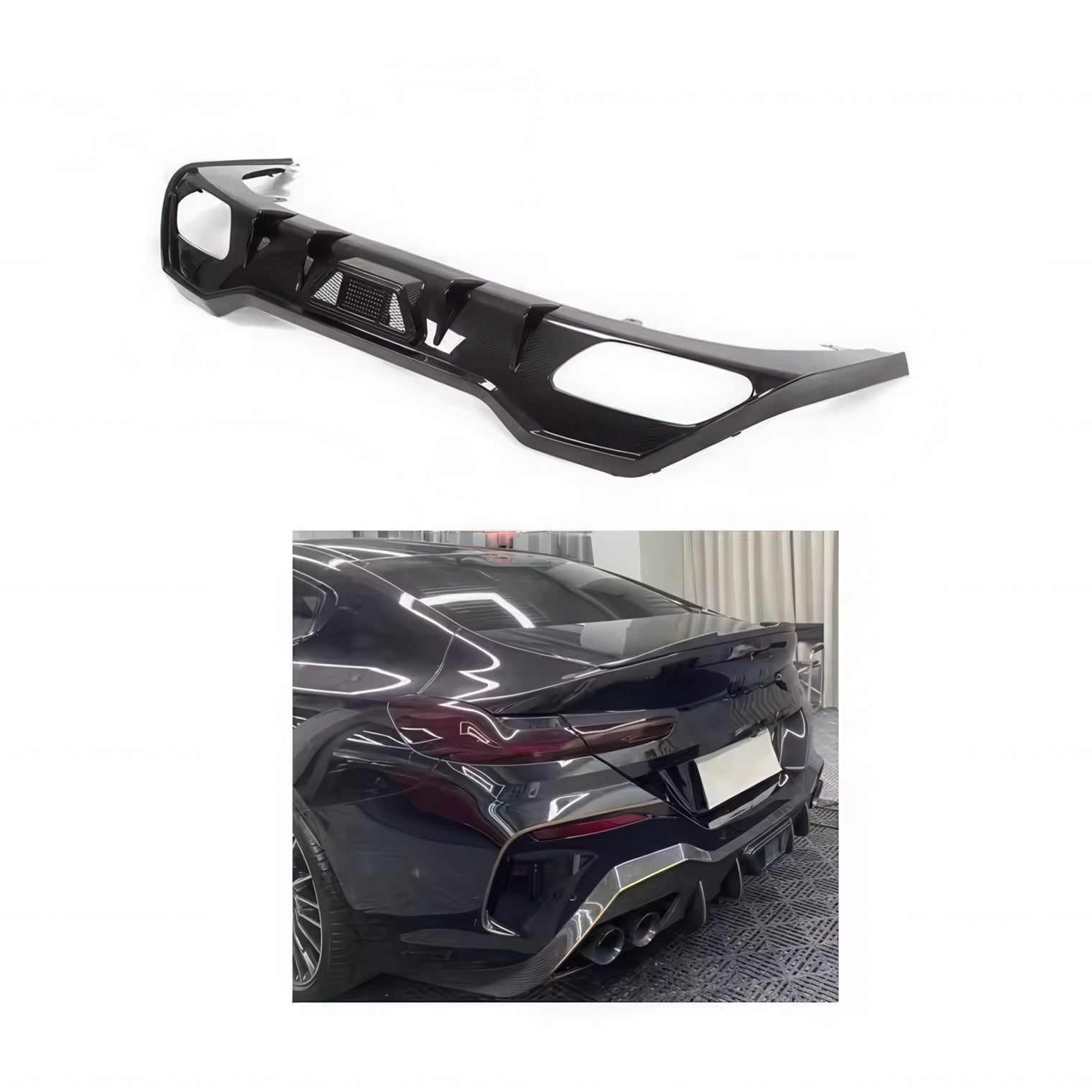 AC Style Carbon Fiber Rear Diffuser for BMW G14 G15 G16 M850i & 840i