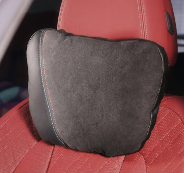 Alcantara and Nappa Leather Neck Pillow for BMW