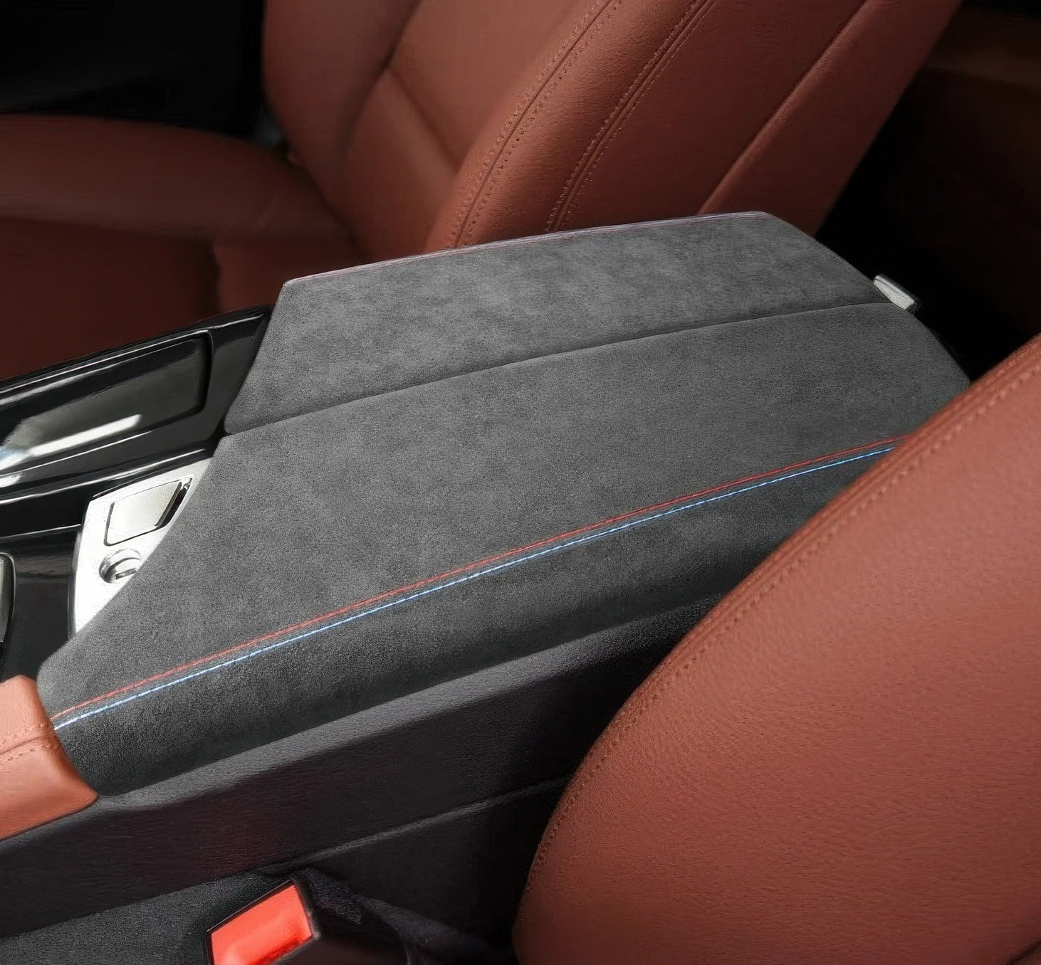 Alcantara or Carbon-Look Leather Armrest Cover for BMW F10 F18 5 Series