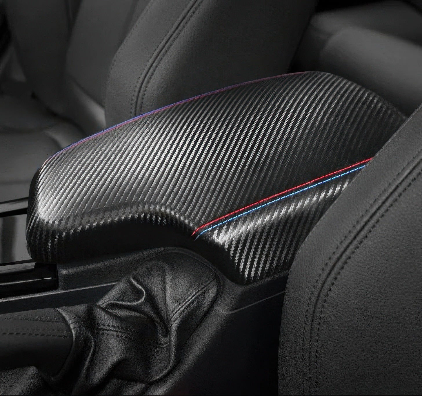 Alcantara or Carbon-Look Leather Armrest Trim for BMW F30 F32 F34 F36 3 Series & 4 Series