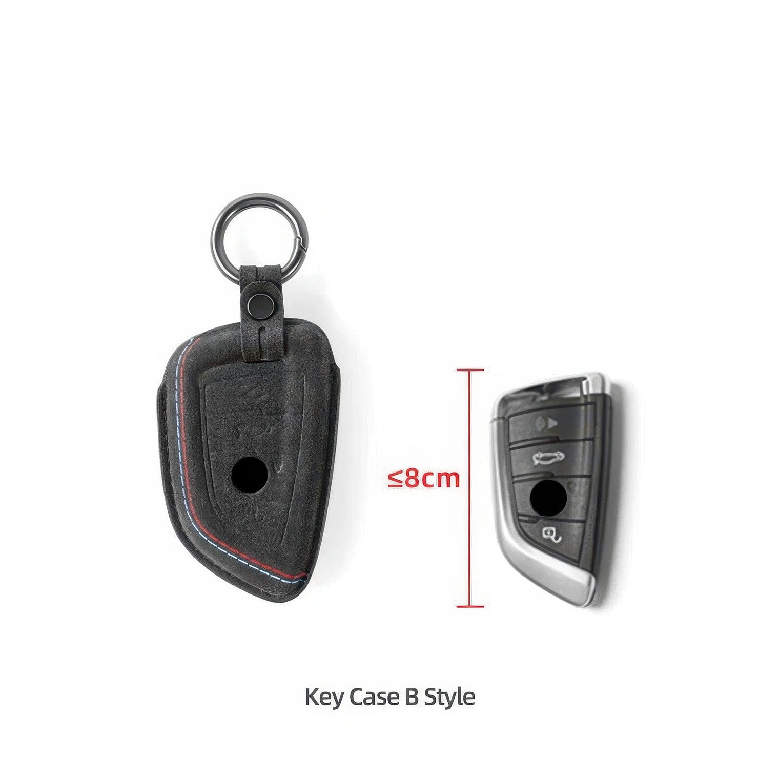 Alcantara Key Case and Keychain for BMW E-, F-, and G-Chassis