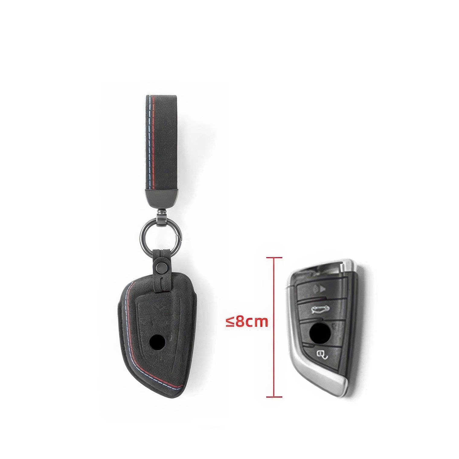 Alcantara Key Case and Keychain for BMW E-, F-, and G-Chassis