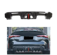 Carbon Fiber Rear Diffuser with LED Brake Light for BMW G80 G82 M3 & M4