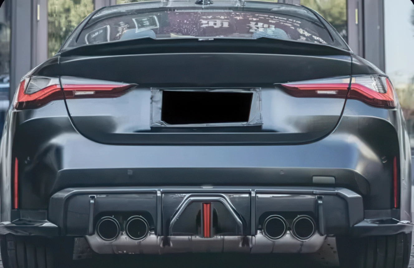 Carbon Fiber Rear Diffuser with LED Brake Light for BMW G80 G82 M3 & M4