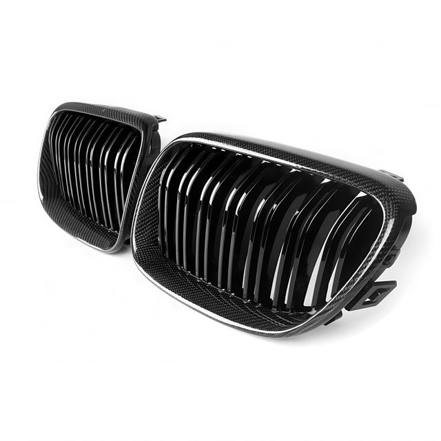 Carbon Fiber Single or Double-Slat Front Grille for BMW E92 E93 M3 LCI