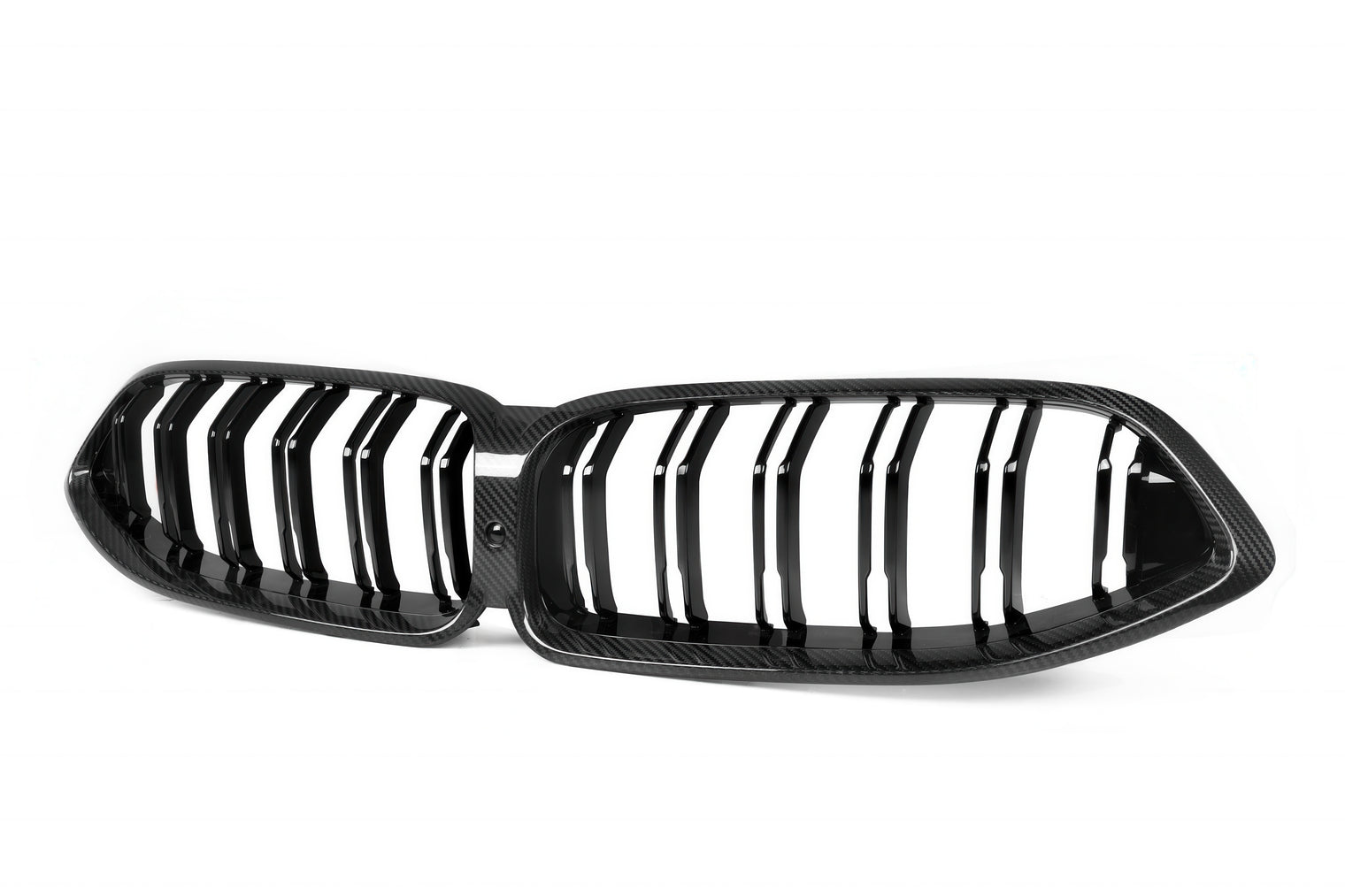 Dry Carbon Fiber or Carbon-Look Double-Slat Front Grille for BMW G14 G15 G16 F91 F92 F93 8 Series & M8
