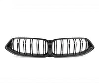 Dry Carbon Fiber or Carbon-Look Double-Slat Front Grille for BMW G14 G15 G16 F91 F92 F93 8 Series & M8