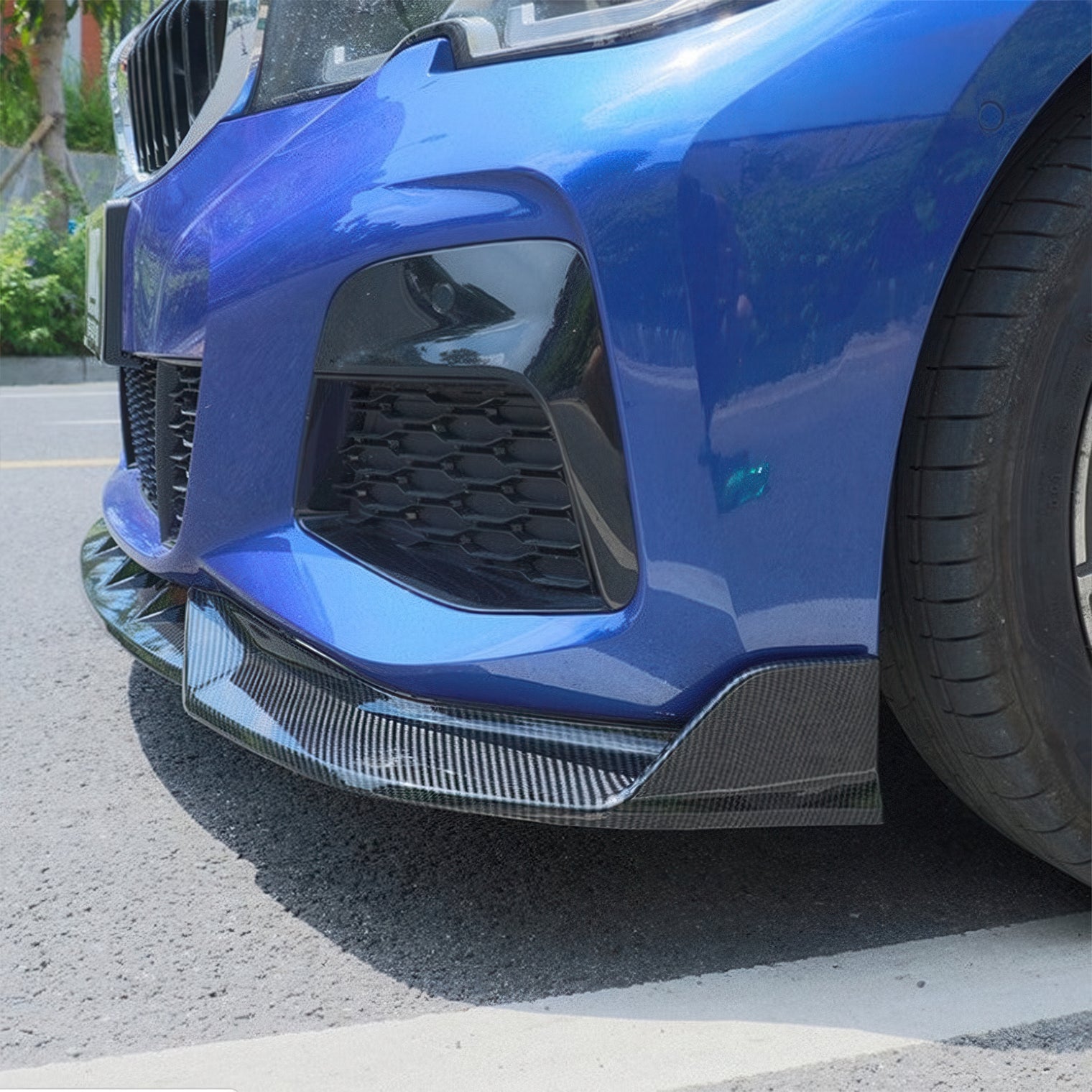 FD Style Carbon-Look ABS Front Lip for BMW G20 G28 330i & M340i