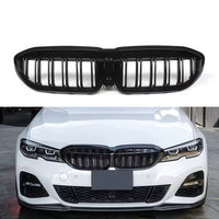 Gloss Black Double-Slat Front Grille for BMW G20 G28 330i & M340i