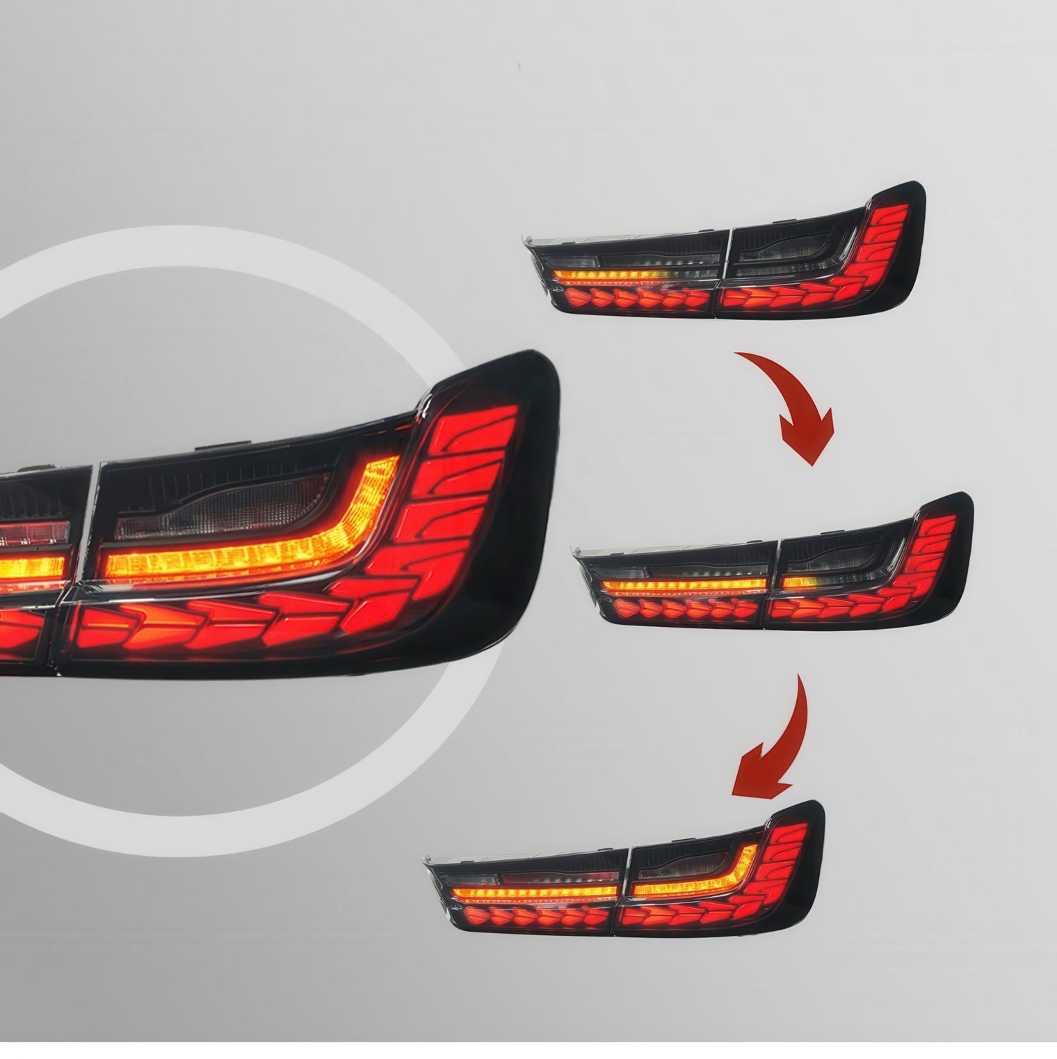 GTS Style OLED Tail Lights for BMW G20 G28 G80 3 Series & M3