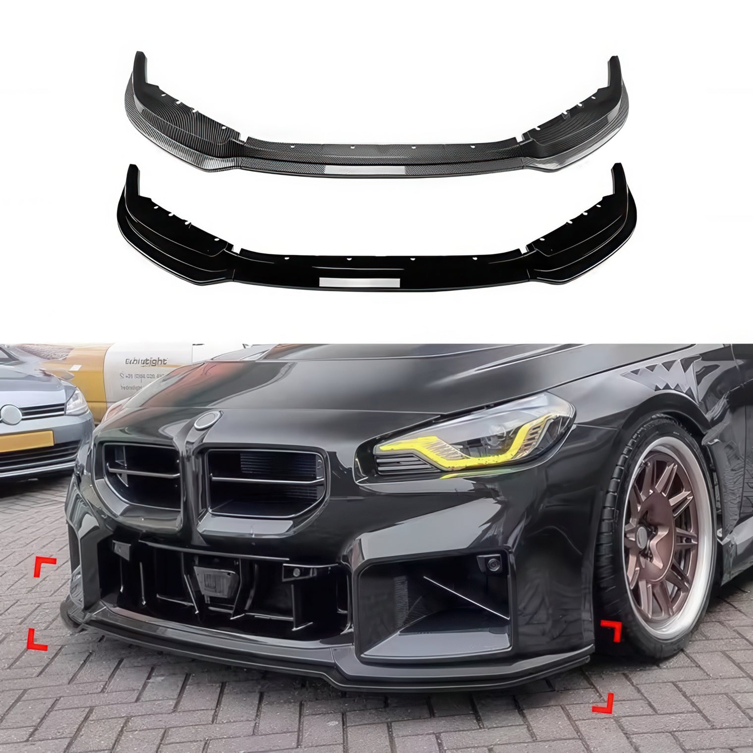 K Style ABS Front Lip for BMW G87 M2 2023+