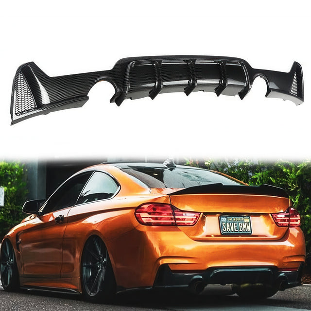 M Style Carbon-Look ABS Rear Diffuser for BMW F32 4 Series