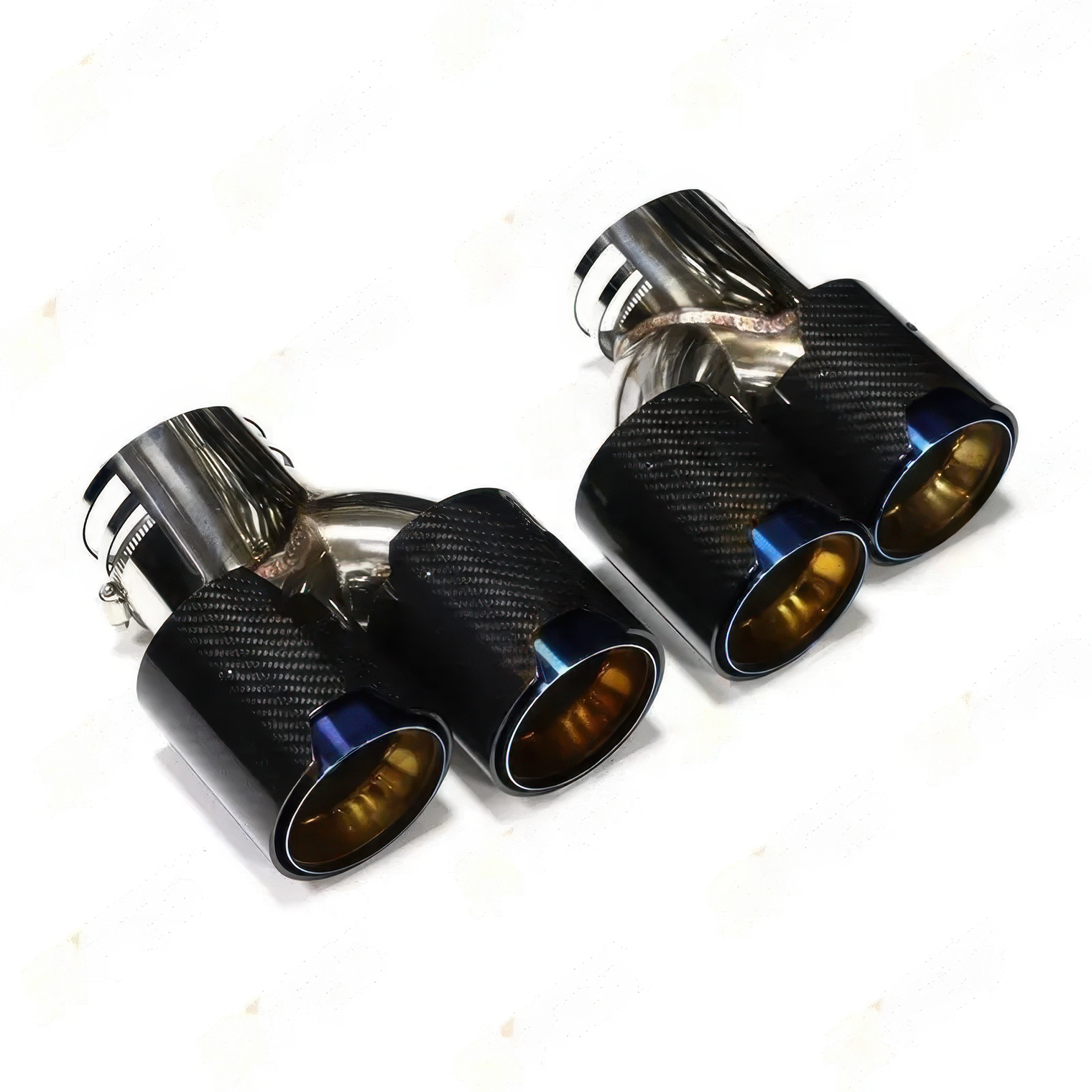 M Style Quad Exhaust Tips with Clamps for BMW M240i, M340i & M440i