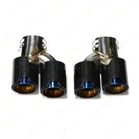 M Style Quad Exhaust Tips with Clamps for BMW M240i, M340i & M440i
