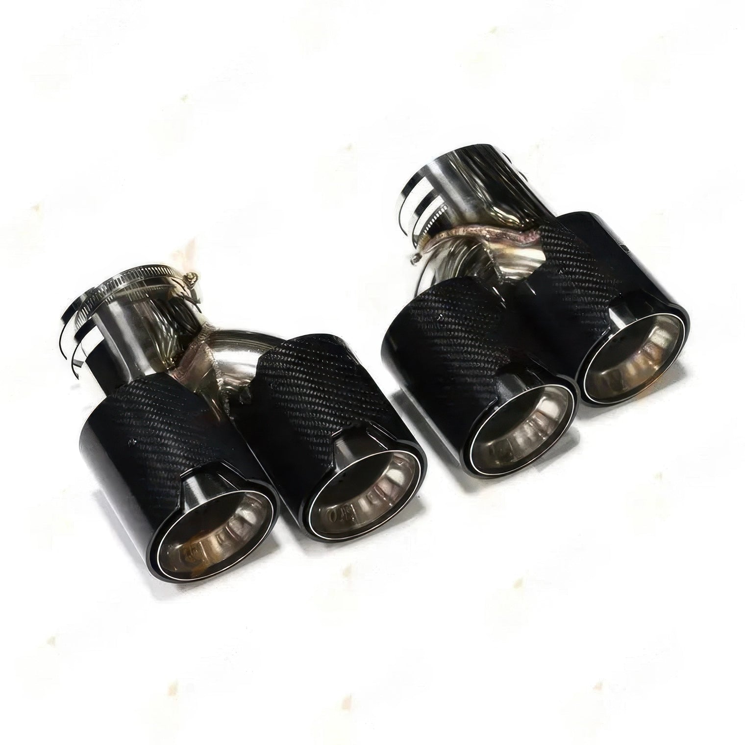 M Style Quad Exhaust Tips with Clamps for BMW M240i, M340i & M440i