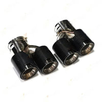 M Style Quad Exhaust Tips with Clamps for BMW M240i, M340i & M440i