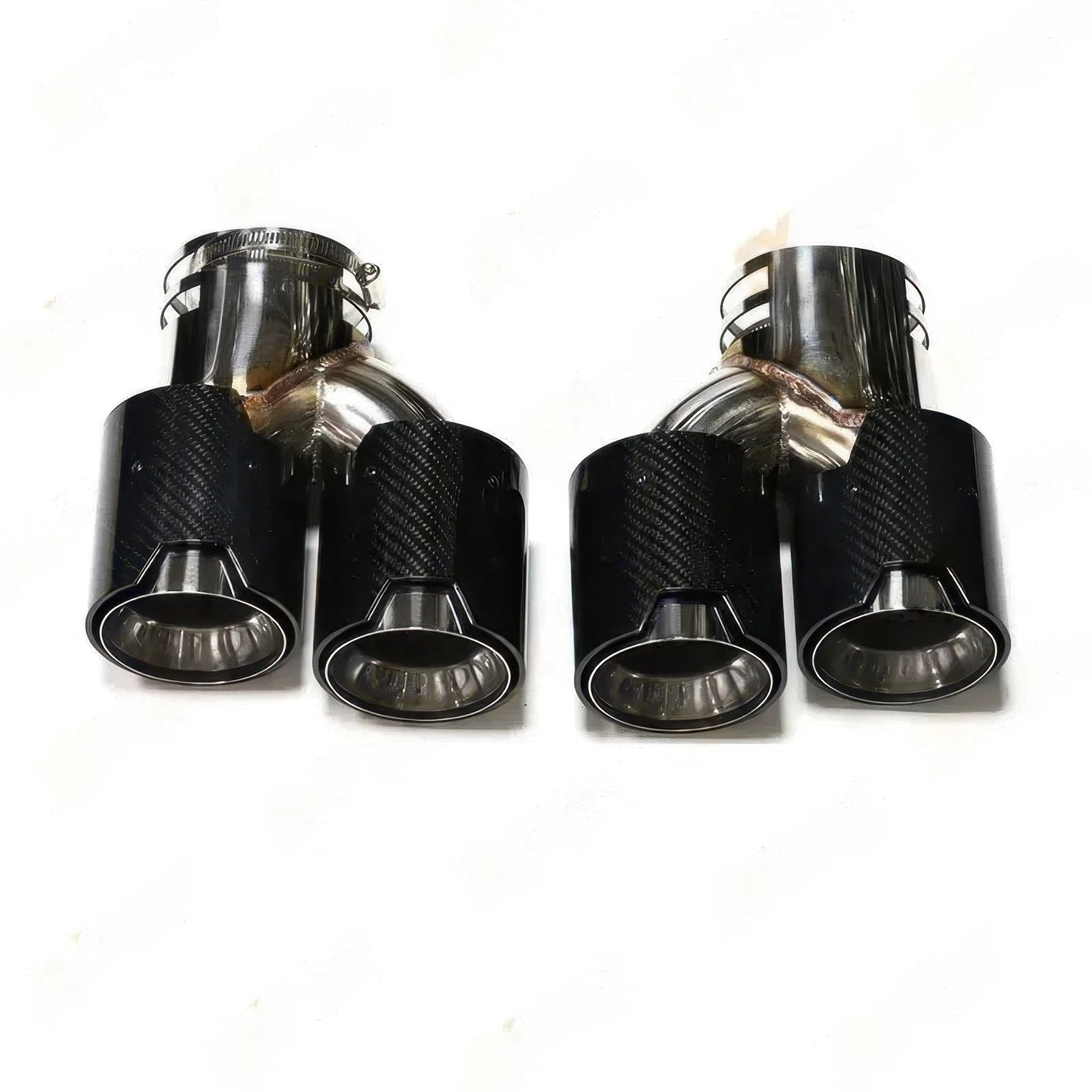 M Style Quad Exhaust Tips with Clamps for BMW M240i, M340i & M440i
