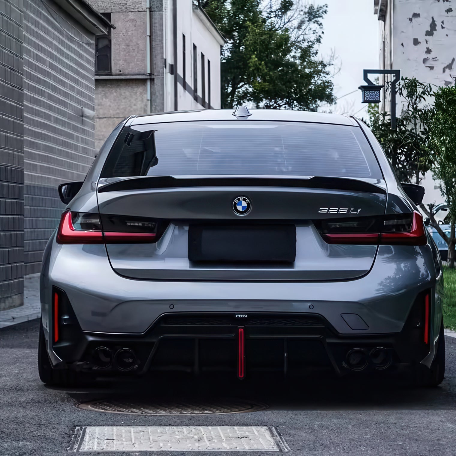 M Style 3-Piece ABS Rear Diffuser with LED for BMW G20 LCI M Sport 2023+