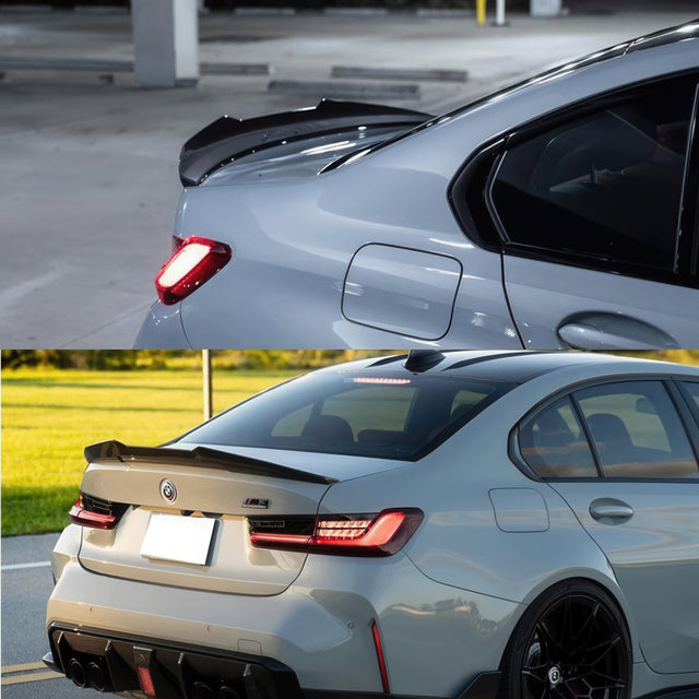 PSM High-Kick Style Carbon Fiber Rear Spoiler for BMW G20 G28 G80 3 Series & M3