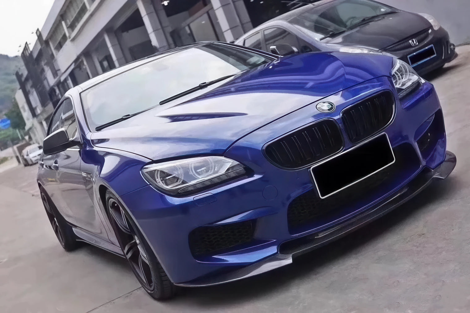 V Style Carbon Fiber Front Lip for BMW F06 F12 F13 6 Series & M6