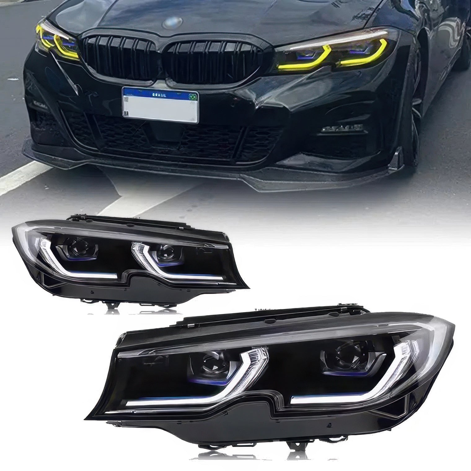 Yellow Laser Headlight Retrofit Upgrade for BMW G20 3 Series